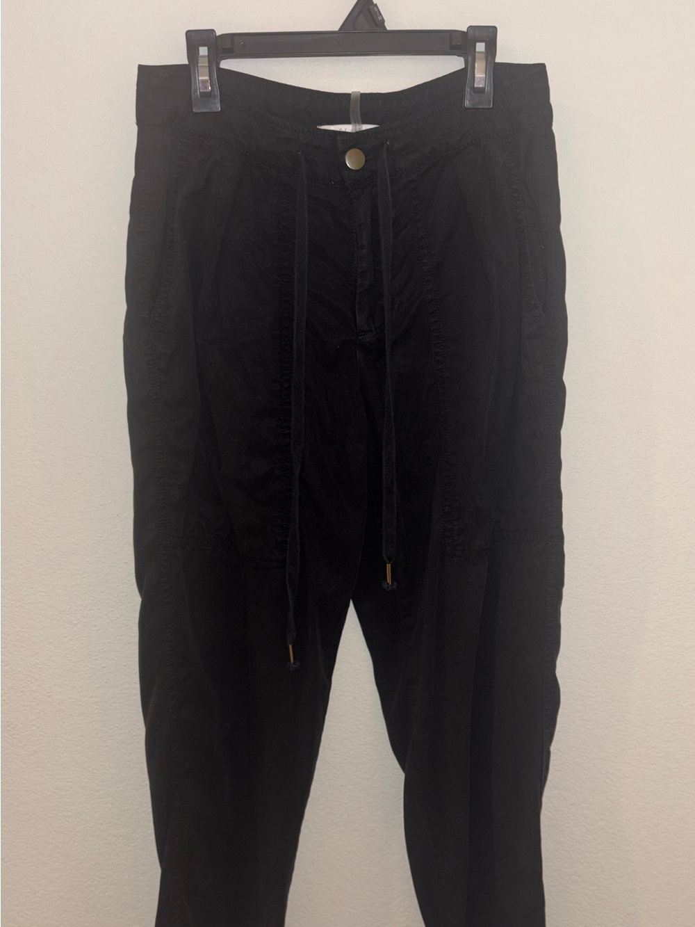 Black Drawstring Casual Pants